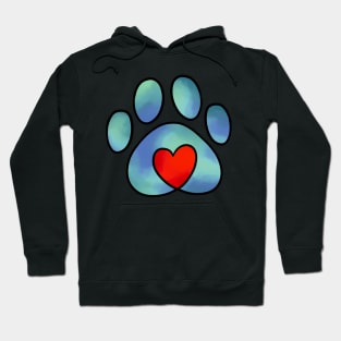 Pet Love Tiedye Blue Hoodie